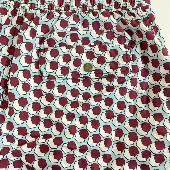 Mr Swim Trunks Geometric Pattern Men's Size XL Board Shorts Pockets & Zip Fly - Picture 8 of 14